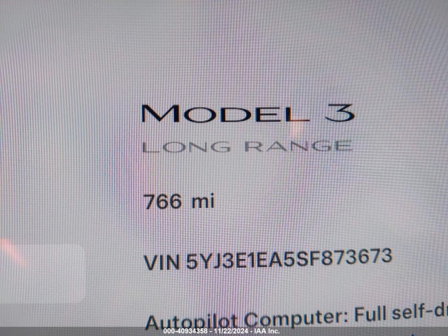 2025 TESLA MODEL 3 5YJ3E1EA5SF873673 Photo 6
