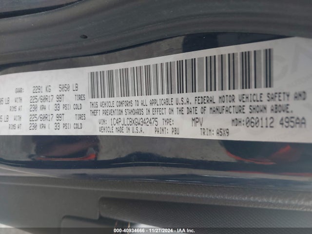 Jeep Cherokee Latitude 2016 1C4PJLCBXGW342475 Image 9