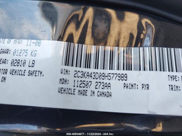 2009 CHRYSLER 300 2C3KA43D09H577989 Photo 8