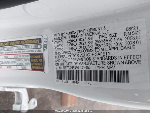 5J8TC2H65ML039584 Acura Rdx A-spec Package