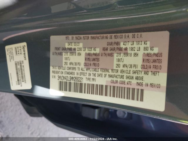 3MVDMADL9MM256221 Mazda Cx-30 Premium