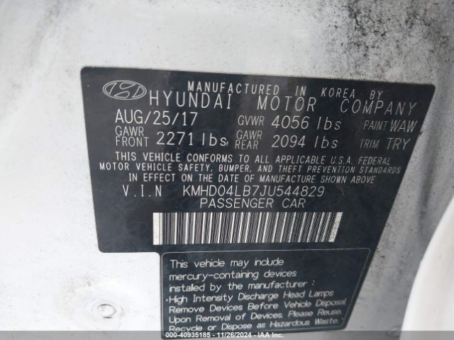 KMHD04LB7JU544829 Hyundai Elantra Sport