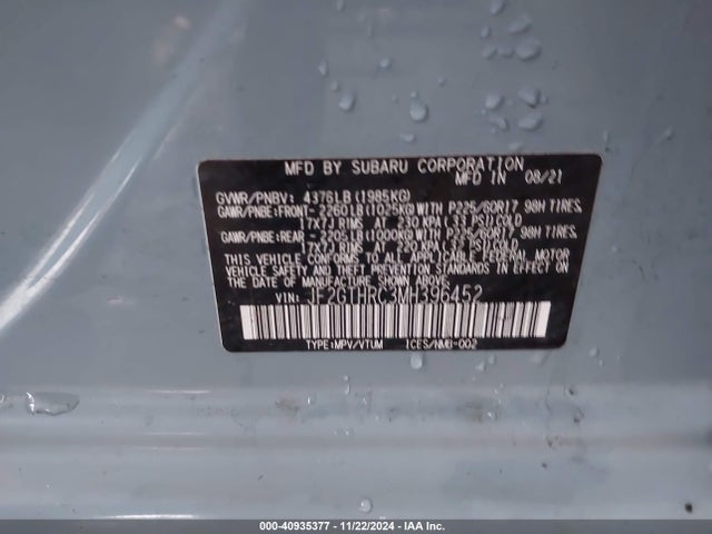 JF2GTHRC3MH396452 Subaru Crosstrek Sport