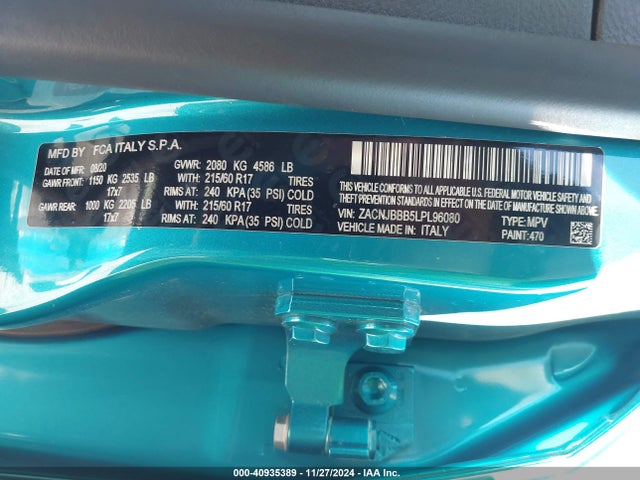 ZACNJBBB5LPL96080 Jeep Renegade Latitude 4x4