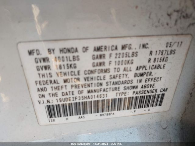 19UDE2F35HA014631 Acura Ilx Acurawatch Plus Package