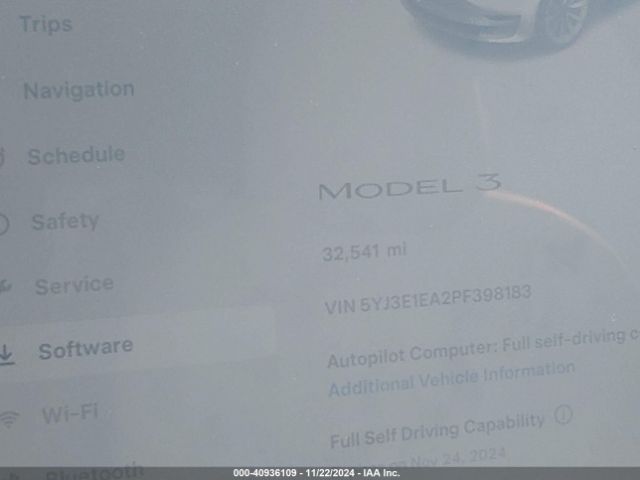 5YJ3E1EA2PF398183 Tesla Model 3 Rear-wheel Drive