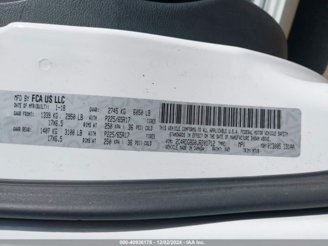 2C4RDGBG0JR201712 Dodge Grand Caravan Se Plus