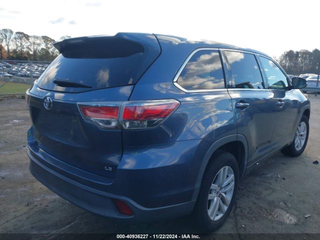 5TDZARFH8FS015924 Toyota Highlander Le