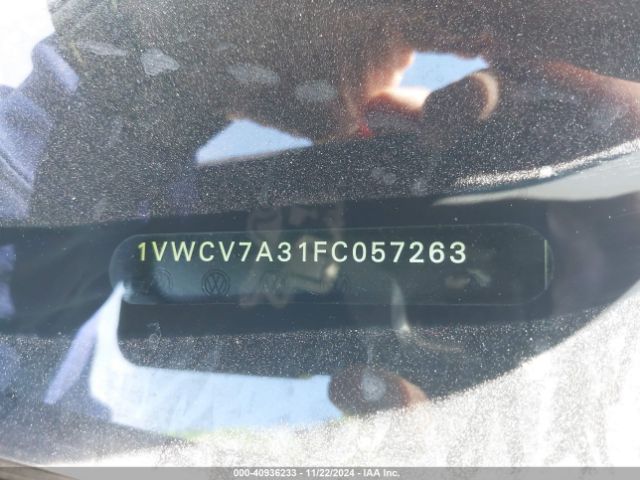 1VWCV7A31FC057263 Volkswagen Passat 2.0l Tdi Sel Premium