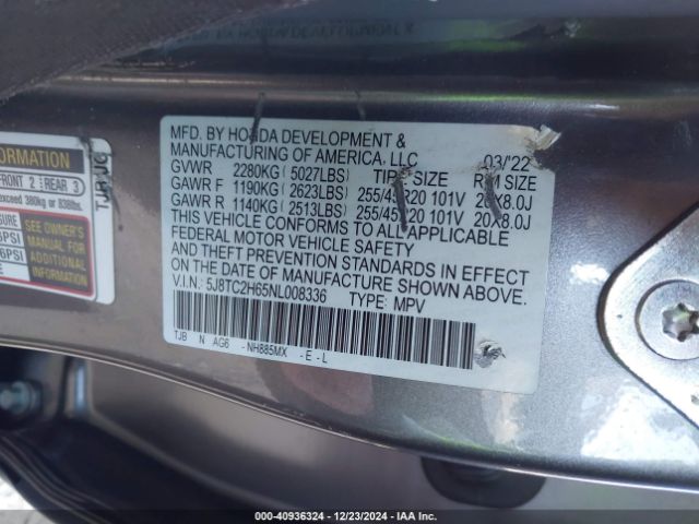 2022 ACURA RDX 5J8TC2H65NL008336 Photo 8