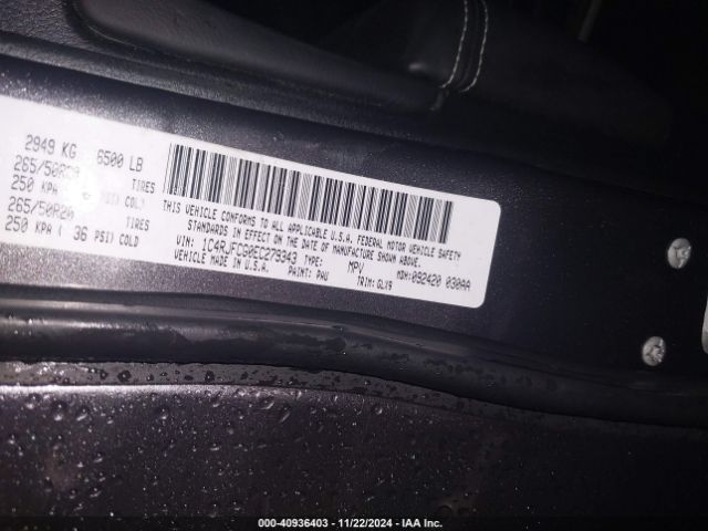 1C4RJFCG0EC279343 Jeep Grand Cherokee Overland