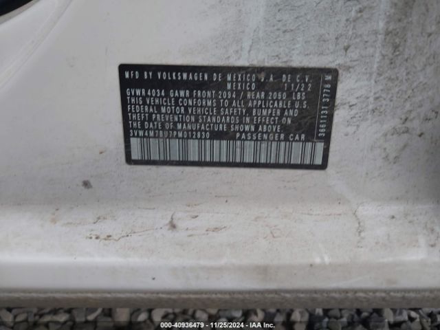 3VW4M7BU7PM012830 Volkswagen Jetta 1.5t S