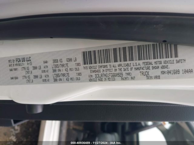 3C6JR7AG1FG660929 RAM 1500 Tradesman
