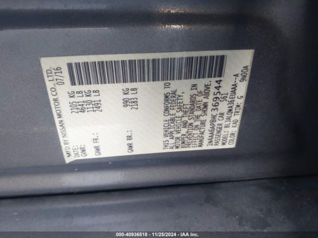 1N4AA6AP8HC369544 Nissan Maxima 3.5 S
