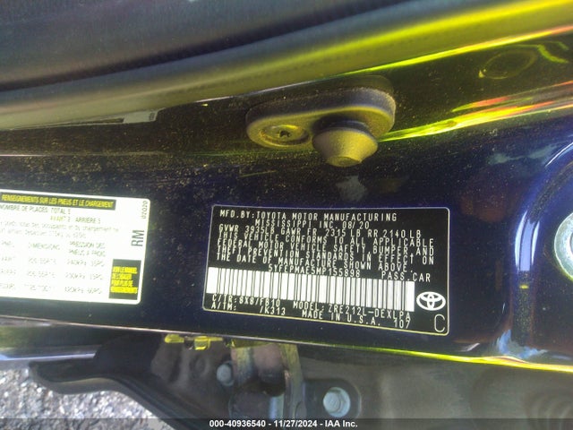 Toyota COROLLA LE 2021 5YFEPMAE5MP155898 Image 9