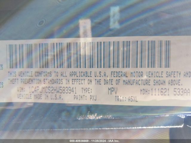 1C4PJMCS2HW583941 Jeep Cherokee Latitude 4x4