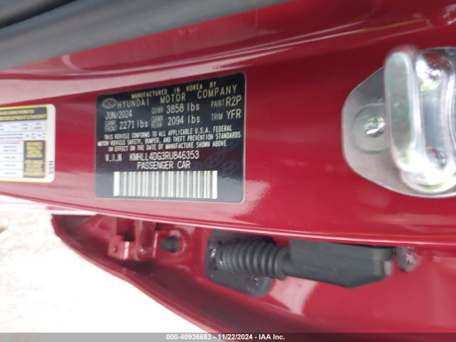 Hyundai ELANTRA SE 2024 KMHLL4DG3RU846353 Image 9