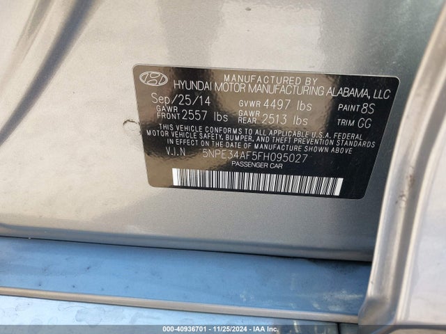 5NPE34AF5FH095027 Hyundai Sonata Sport