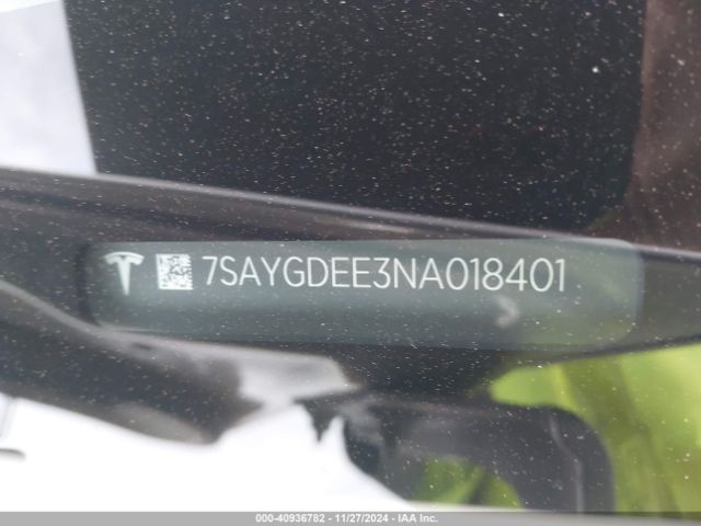 7SAYGDEE3NA018401 Tesla Model Y Long Range Dual Motor All-wheel Drive