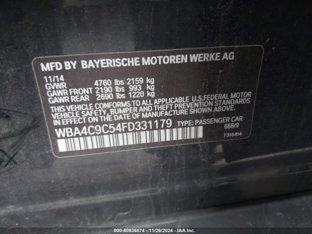 WBA4C9C54FD331179 BMW 428 Gran Coupe Xdrive