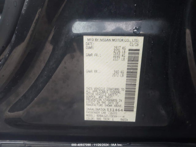 1N4AL3AP2GN331464 Nissan Altima 2.5 S