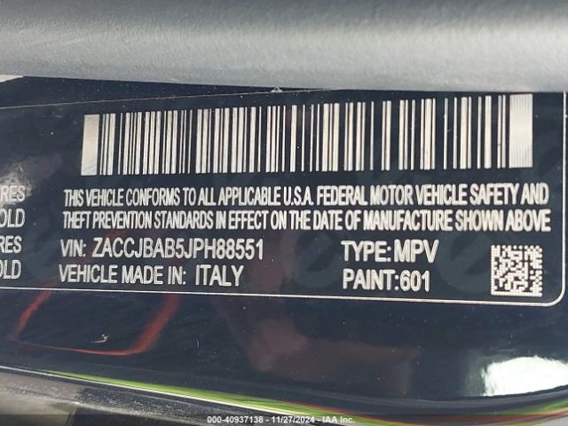 ZACCJBAB5JPH88551 Jeep Renegade Upland Edition 4x4