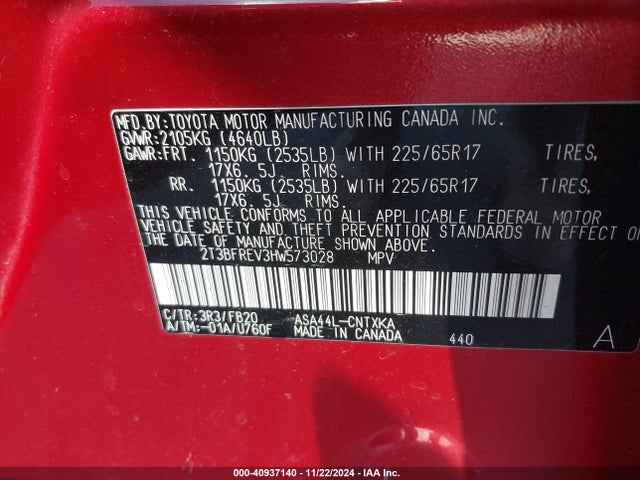 Toyota RAV4 LE 2017 2T3BFREV3HW573028 Image 9