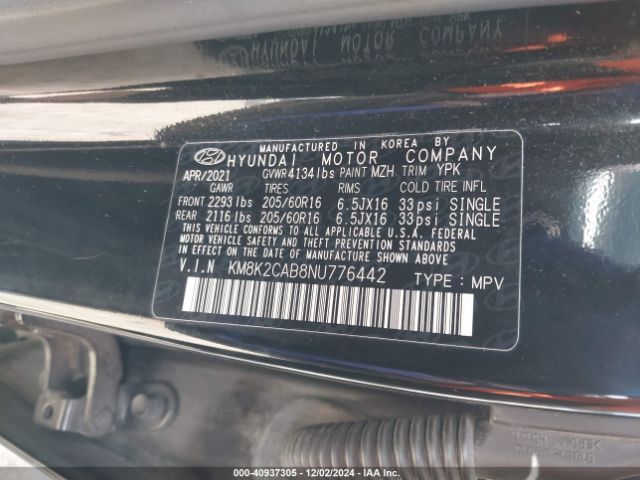 2022 HYUNDAI KONA KM8K2CAB8NU776442 Photo 8