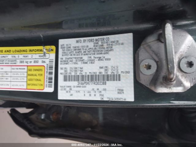 3FA6P0H77FR302388 Ford FUSION SE