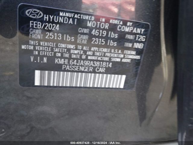2024 HYUNDAI SONATA KMHL64JA9RA381814 Photo 8