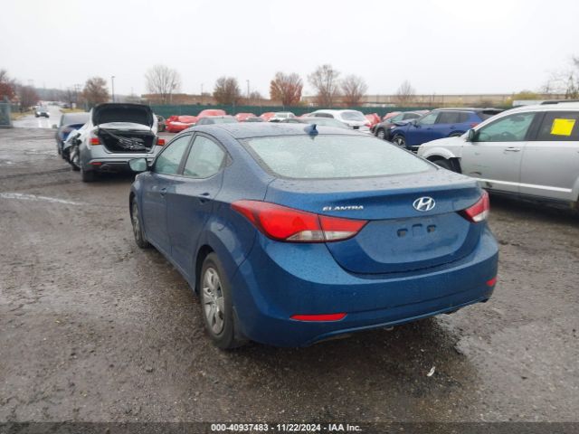 KMHDH4AE9GU643635 Hyundai ELANTRA SE