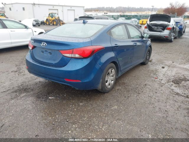 KMHDH4AE9GU643635 Hyundai ELANTRA SE