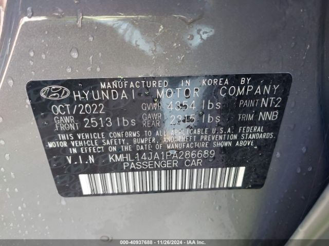 KMHL14JA1PA286689 Hyundai SONATA SEL