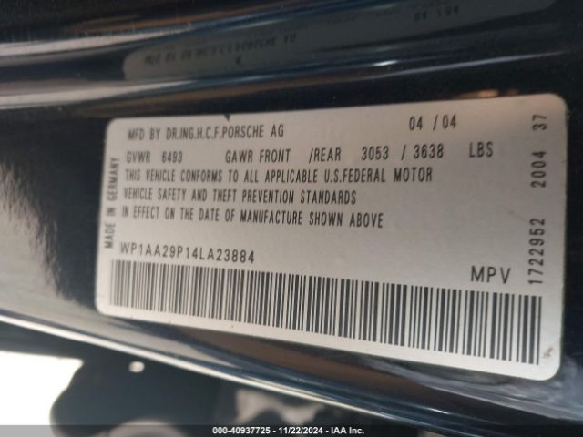 2004 PORSCHE CAYENNE WP1AA29P14LA23884 Photo 8