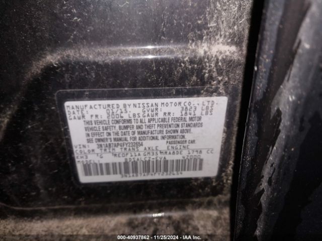 3N1AB7AP4FY232654 Nissan SENTRA S