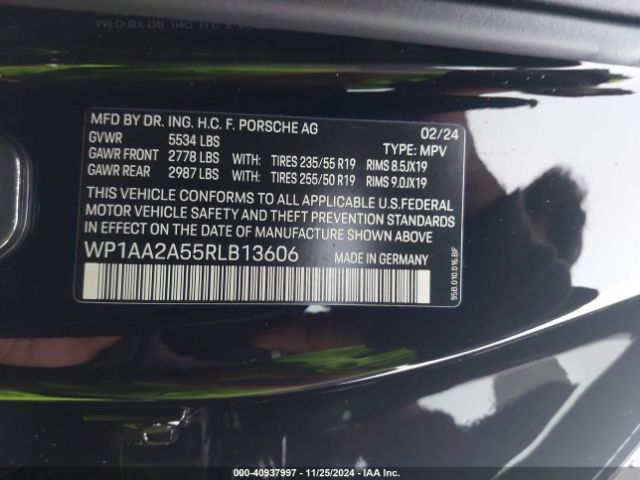 WP1AA2A55RLB13606 Porsche Macan T