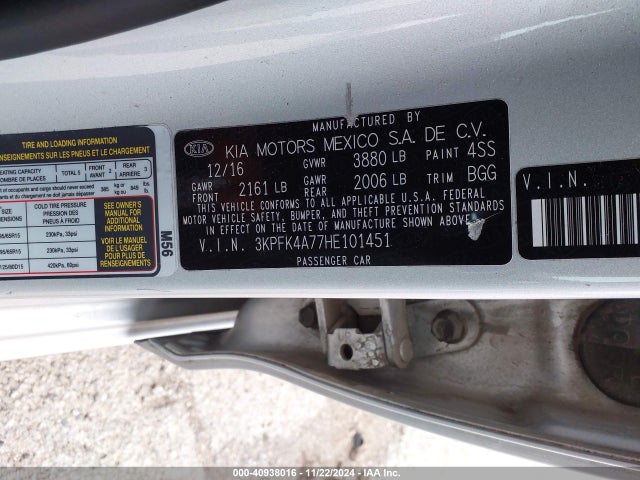KIA FORTE LX 2017 3KPFK4A77HE101451 Image 9