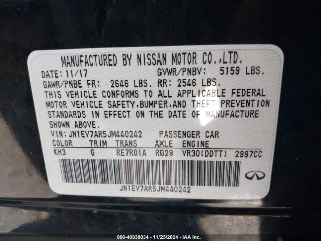 JN1EV7AR5JM440242 Infiniti Q50 3.0t Sport