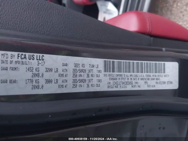 2017 DODGE DURANGO 1C4SDJCT0HC855056 Photo 8