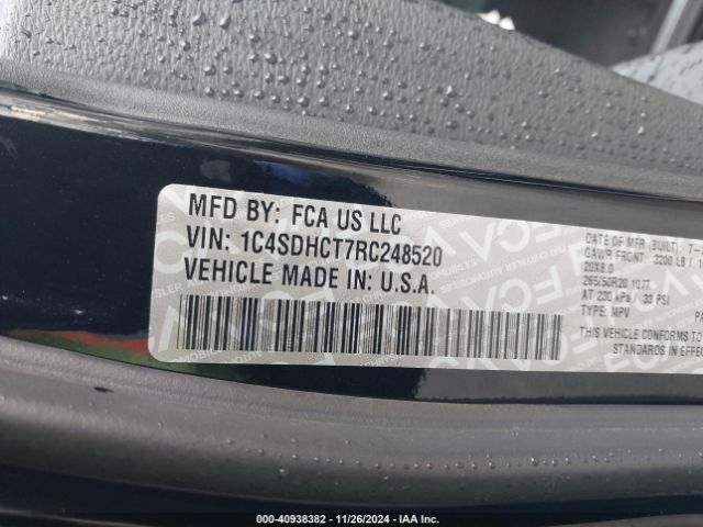 1C4SDHCT7RC248520 Dodge Durango R/t Plus Rwd