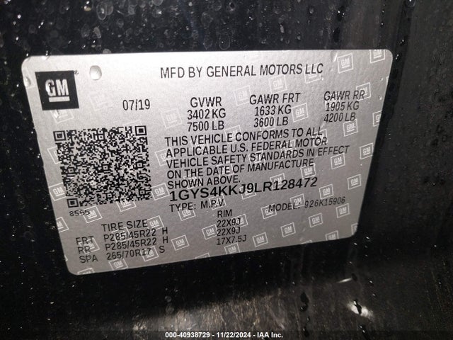 2020 CADILLAC ESCALADE ESV 1GYS4KKJ9LR128472 Photo 8