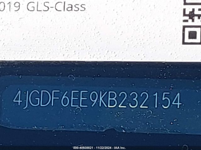 4JGDF6EE9KB232154 Mercedes-Benz Gls 450 4matic