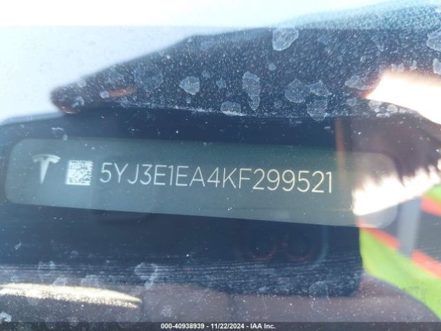 5YJ3E1EA4KF299521 Tesla Model 3 Long Range/mid Range/standard Range/standard Range Plus