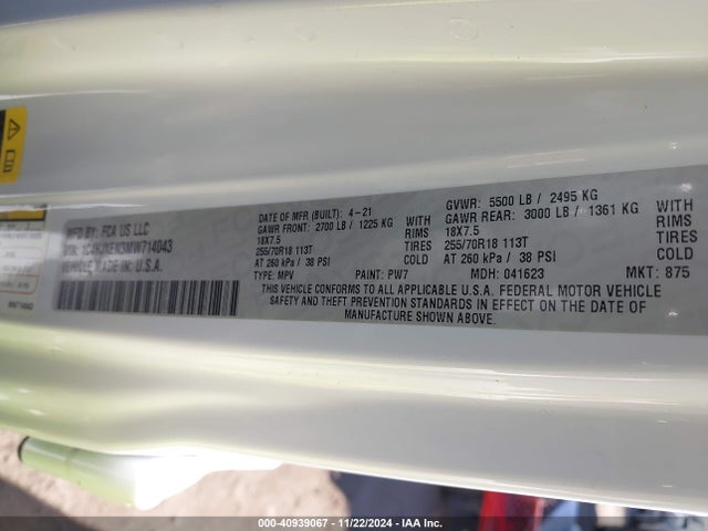 1C4HJXEN3MW714043 Jeep Wrangler Unlimited Sahara 4x4