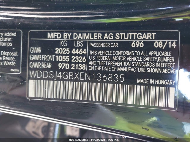 Mercedes-Benz CLA-Class 2014 WDDSJ4GBXEN136835 Image 9