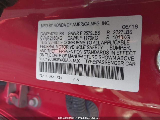 19UUB3F4XKA001520 Acura Tlx Tech Pkg