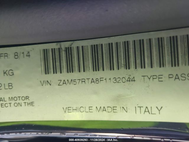 ZAM57RTA8F1132044 Maserati Ghibli S Q4