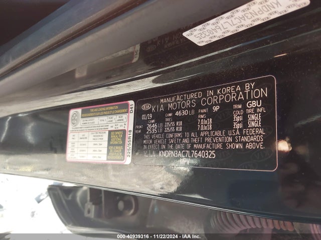 KIA Sportage Ex 2020 KNDPN3AC7L7640325 Image 9
