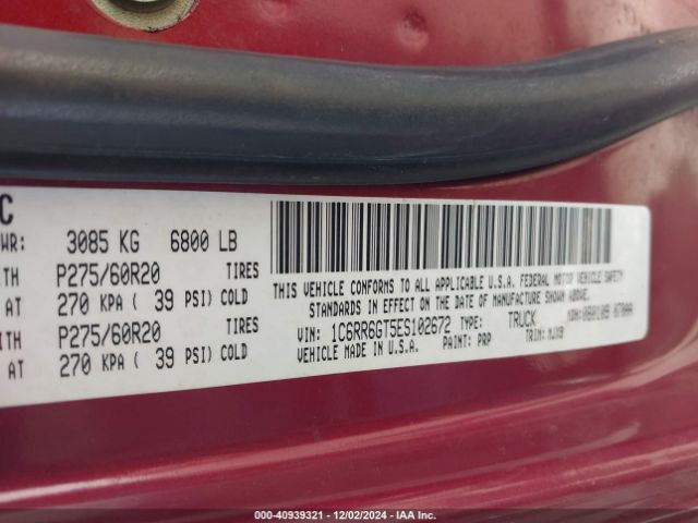 1C6RR6GT5ES102672 RAM 1500 Lone Star