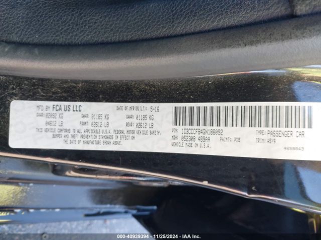 1C3CCCFB4GN186092 Chrysler 200 Touring